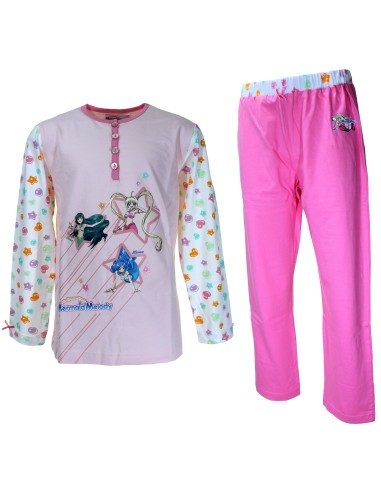 OFFRE Pyjama filles 4/5-6/7 ans manches longues en coton Mermaid Melody 2374