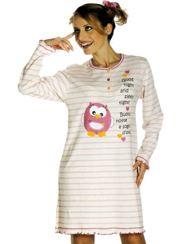 Les femmes pyjama en coton chaud Isis Interlock Mesure L  Couleur Rose 80221