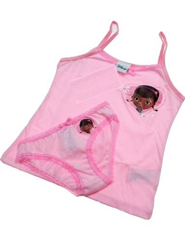 Ensemble lingerie Jersey Girls Coordonné Barbie Pink Slip trois ans MG26 coton