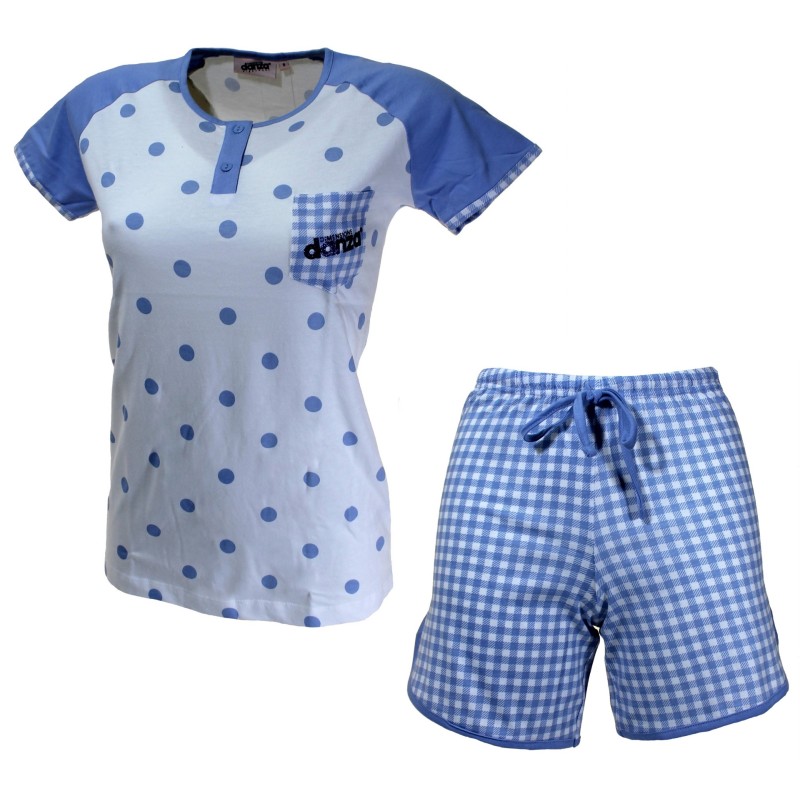 Pyjama pour femme Dimension Dance Cool Jersey de coton à manches longues bleu marine 20126