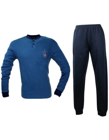NAVIGATE Pyjamas pour hommes Interlock d'hiver en coton chaud SML-XL-XXL 2141146