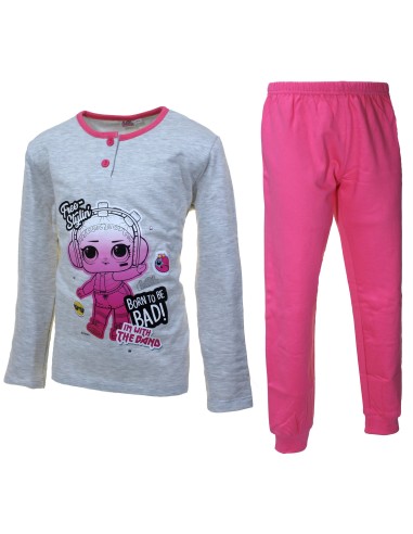 Girl's warm cotton interlock pajamas Party Crazy Farm pink pajamas 32188