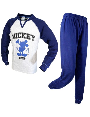 DISNEY Men's Pajamas Mickey TOPOLINO interlock cotton Color Medium WD14100 Gray