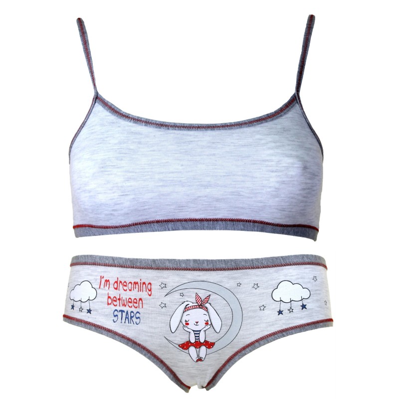 Jadea Complete baby girl underwear set Top Brassiere + Slip 374