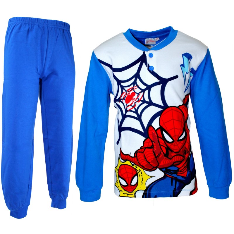 Pyjama bébé Spider-Man Spider Man coton chaud interlock 3-4-5-6-7 ans 16193