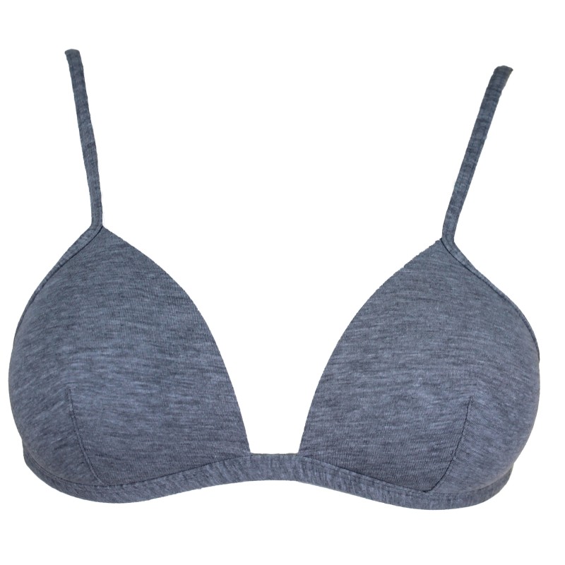 Jadea Colors July Woman Bra Padded triangle without underwire Gray