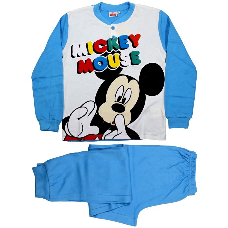 Pyjama bébé MICKEY MOUSE MICKEY MOUSE coton interlock chaud 3-4-5-6-7 ans 900519
