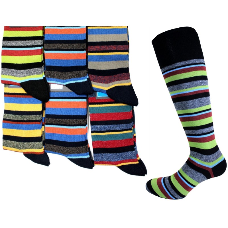 Enrico Coveri 6 pairs LONG socks man colors warm cotton one size LINE7