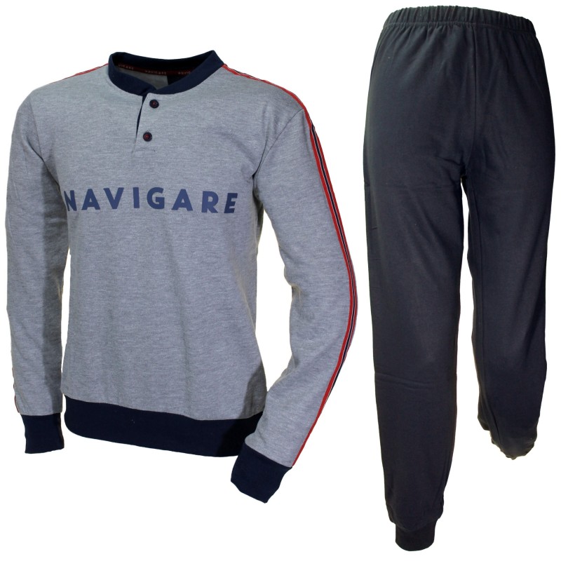 Navigare Men\'s Winter Warm Cotton Fleece Pajamas 2141249