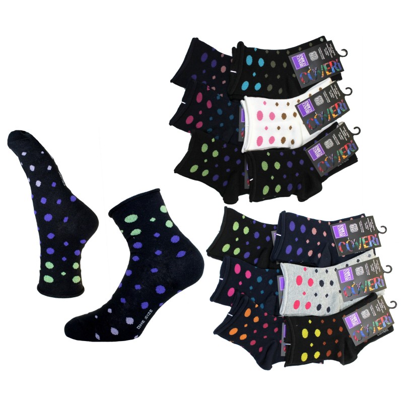 6 paires de chaussettes COURTES pour femmes d\'Enrico Coveri Warm Cotton drôle 4