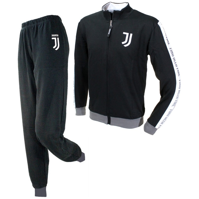 Juventus Boys Pyjamas Costume ouvert en coton chaud avec ZIP 15118