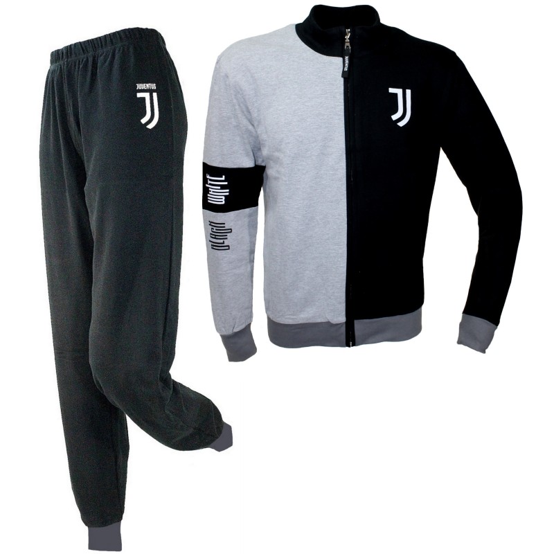 JUVENTUS Men\'s Pajamas Warm cotton open suit with ZIP 14118