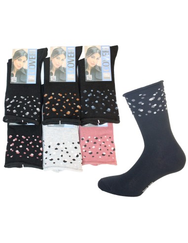 copy of 6 Pairs of women\'s SHORT socks by Enrico Coveri Warm Cotton funny 4