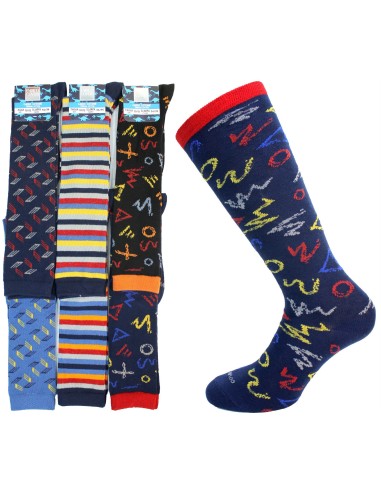 Enrico Coveri 6 Pairs LONG Boy Socks Warm cotton boy sock
