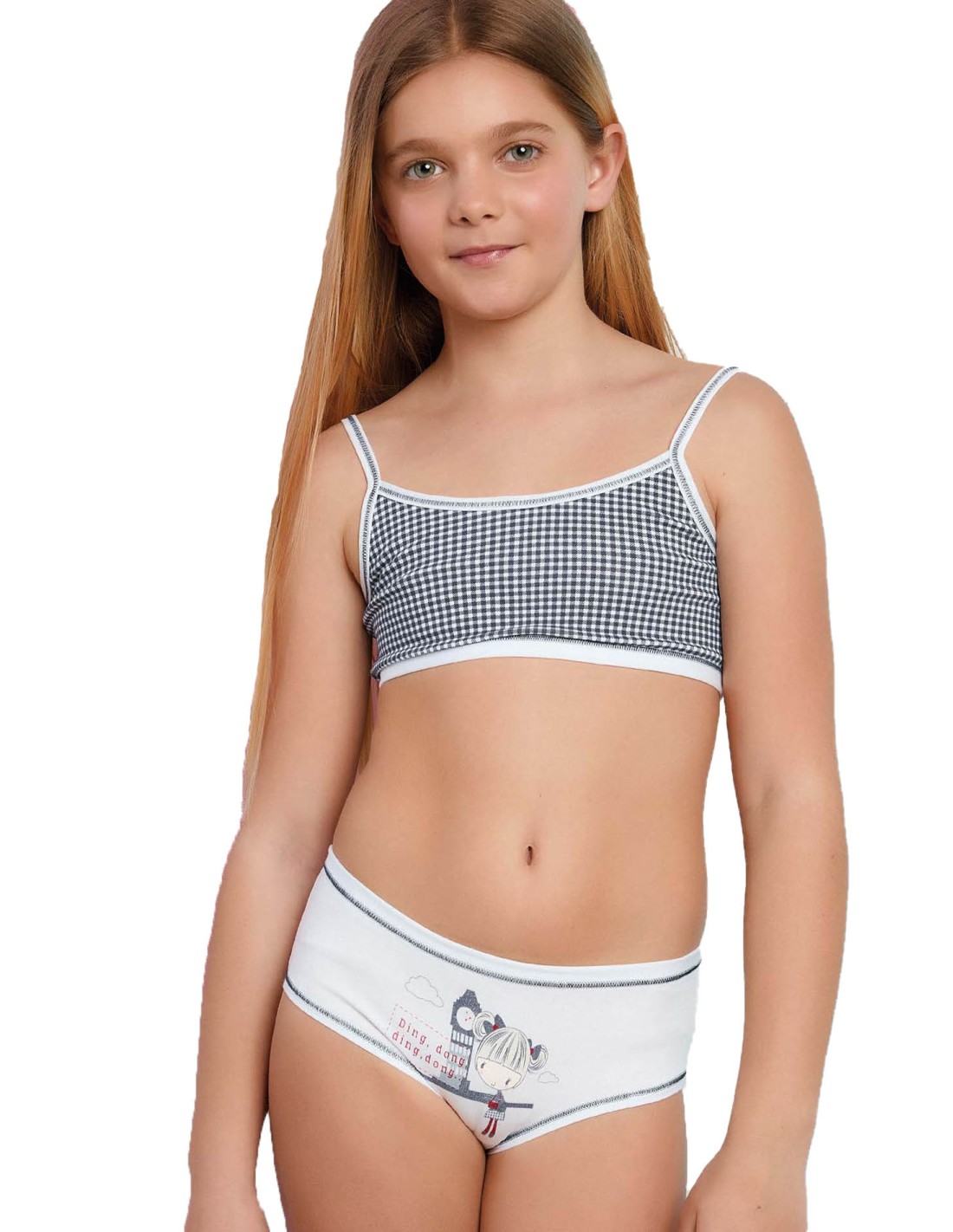 Jadea Complete baby girl underwear set Top Brassiere + Slip 376