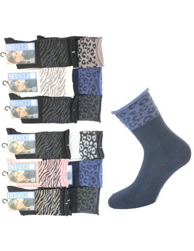 copy of 6 Pairs of women\'s SHORT socks by Enrico Coveri Warm Cotton funny 4