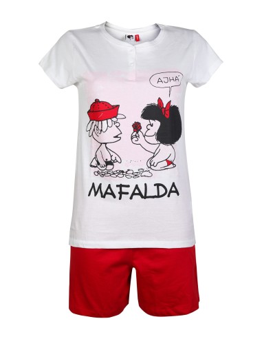 Pigiama Ragazza Mafalda Puro cotone Jersey mezza manica pantalone corto 6336