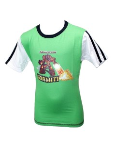 OFFERTA Maglia T-Shirt Bimbo Gormiti Puro cotone Mezza Manica anni 3-8 Verde G12