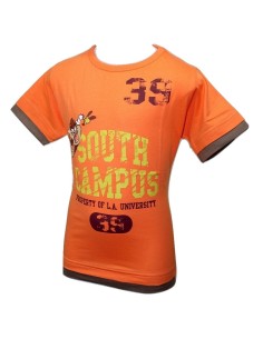 OFFERTA Maglia T-Shirt Bimbo LOONEY TUNES Puro cotone anni 4/6-8/10 Arancio V2
