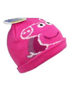 Cappello berretto cuffia Bimba in Pile Originale PEPPA PIG misura unica fuxia